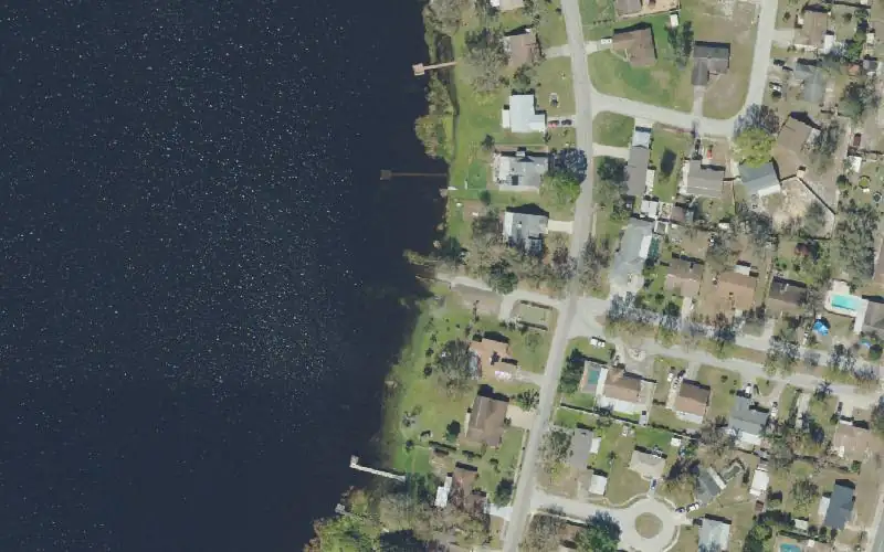 Aerial photo of the area around Thomas Lake Public Boat Ramp, Polk County