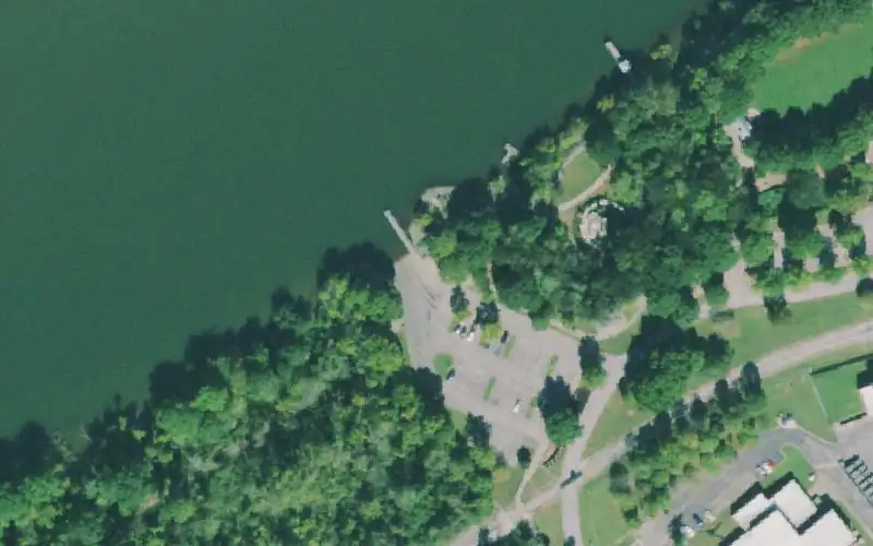 Aerial photo of the area around TN River Park, Hamilton County