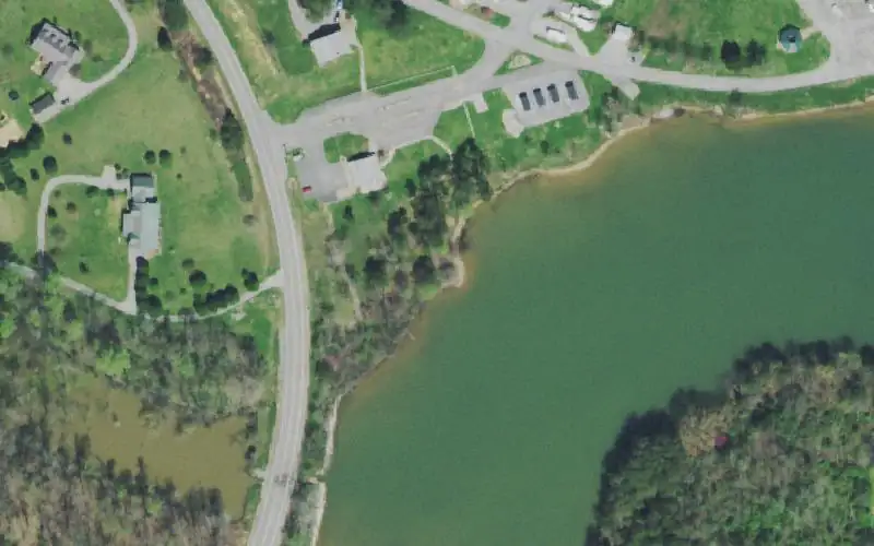 Aerial photo of the area around Toqua Campground, Monroe County