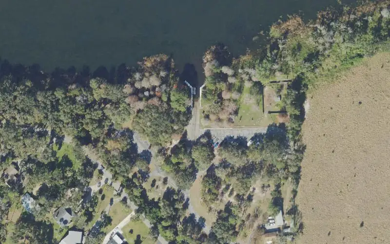 Aerial photo of the area around Trimble Park Public Ramp, Orange County
