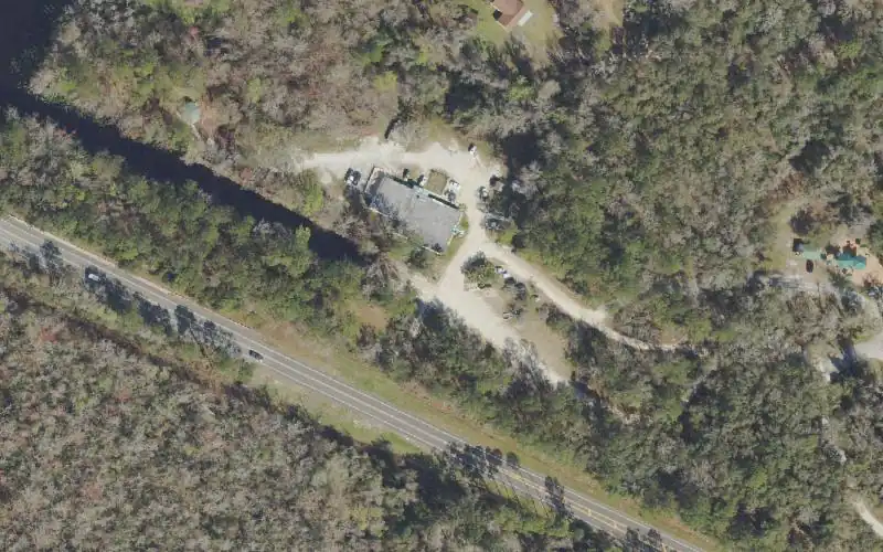 Aerial photo of the area around Trout Creek Park Boat Ramp, St. Johns County