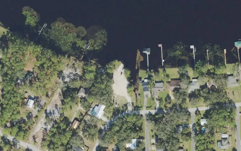 Aerial photo of the area around Trout Lake Public Boat Ramp - Osceola County, Osceola County