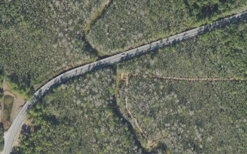 Aerial photo of the area around Turkey Creek Park North - Canoe, Kayak and Tube Launch Dock, Okaloosa County