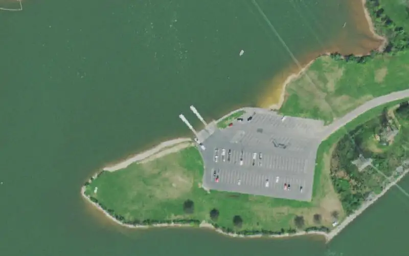 Aerial photo of the area around TVA Canal Access Area, Loudon County