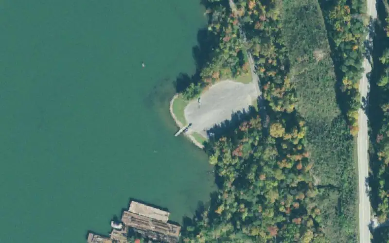 Aerial photo of the area around TVA Seredino Ramp, Marion County