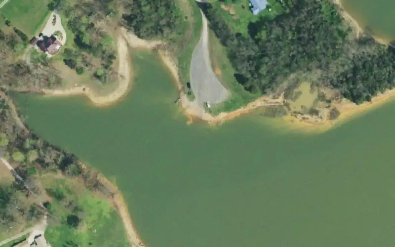 Aerial photo of the area around Twin Churches, Grainger County