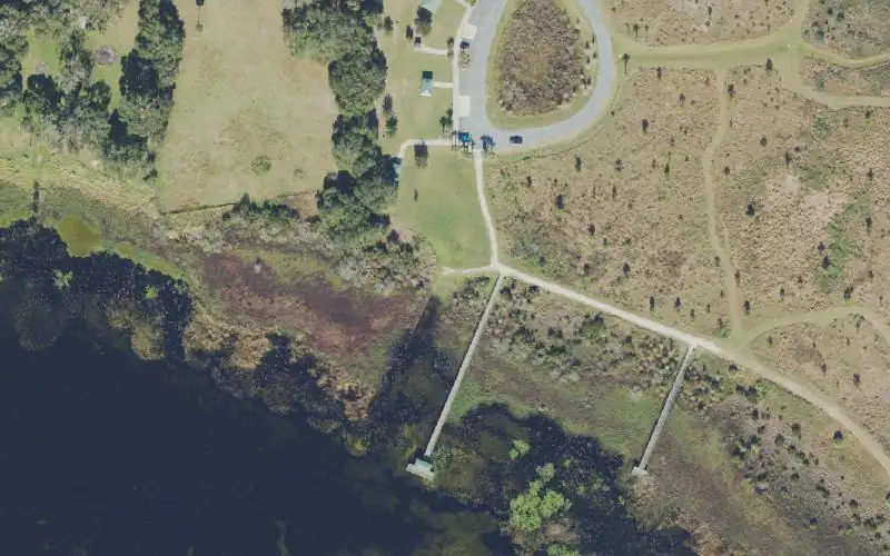 Aerial photo of the area around Twin Oaks Conservation Area - Canoe/Kayak Launch, Osceola County