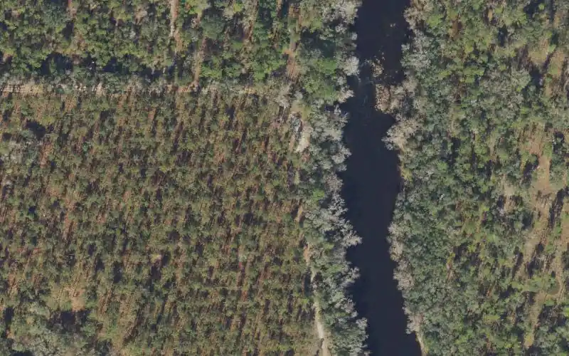 Aerial photo of the area around Twin Rivers State Forest - Westwood West Tract - Canoe Access, Madison County