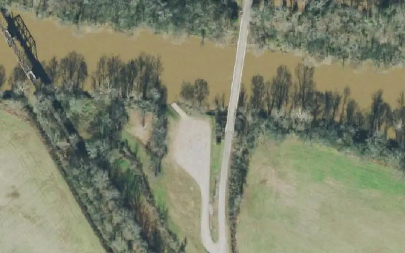 Aerial photo of the area around Veto Access Area, Giles County