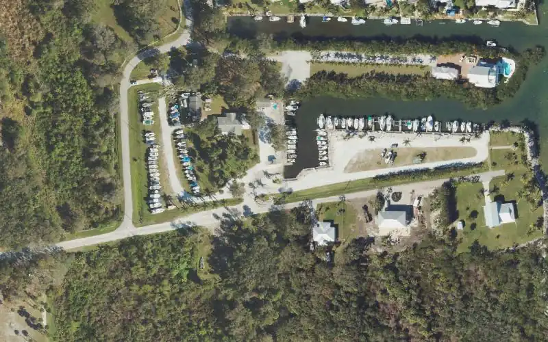Aerial photo of the area around Village Marina, St. Lucie County