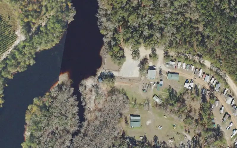 Aerial photo of the area around Walker Landing (aka. Scott's Landing), Nassau County