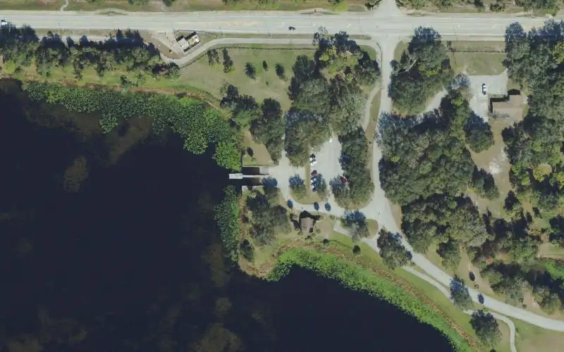 Aerial photo of the area around Walsingham Park Fish Management Area Non-Motorized Boat Ramp, Pinellas County