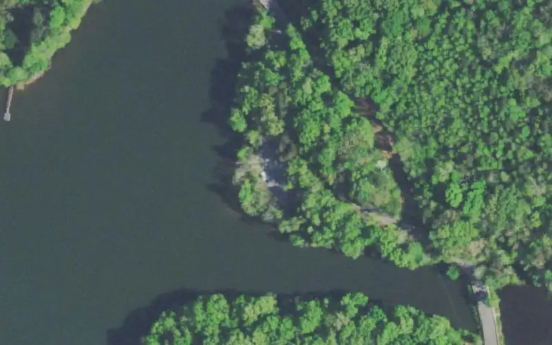 Aerial photo of the area around Ware Branch, Hamilton County