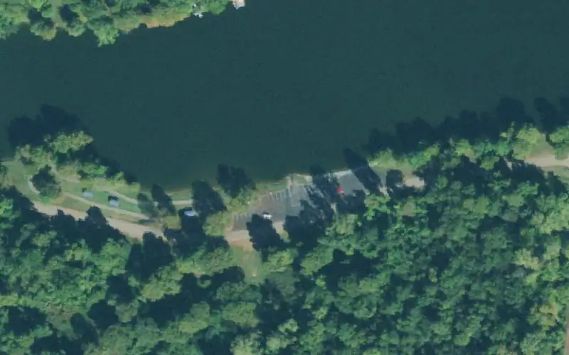 Aerial photo of the area around Washout, Lake County
