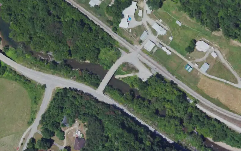 Aerial photo of the area around Watts Ramp, Letcher County