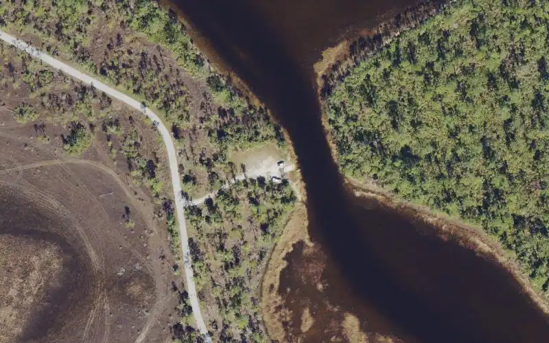 Aerial photo of the area around Webb Lake South (No Gasoline Motors), Charlotte County