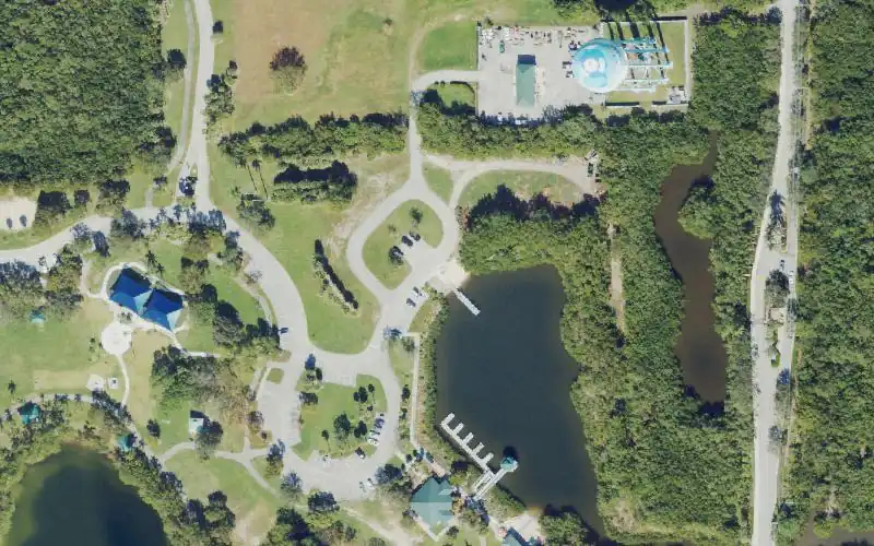 Aerial photo of the area around West Lake Park - Small Craft Launch (No Motors), Broward County