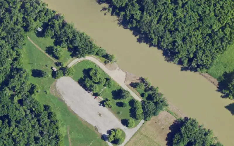 Aerial photo of the area around West Point Ramp - Salt River, Hardin County