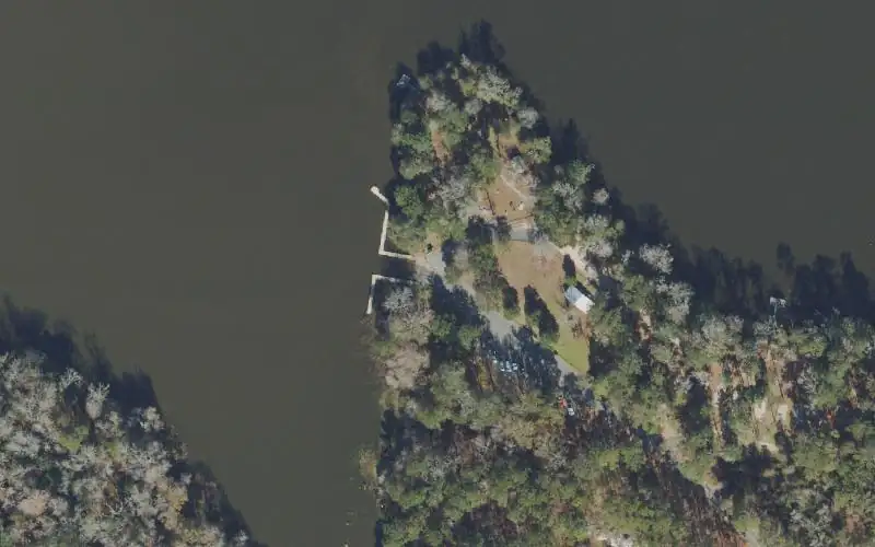 Aerial photo of the area around Williams Landing, Leon County