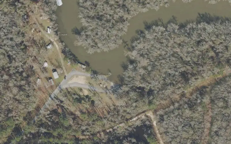 Aerial photo of the area around Willis Landing Public Boat Ramp, Gulf County