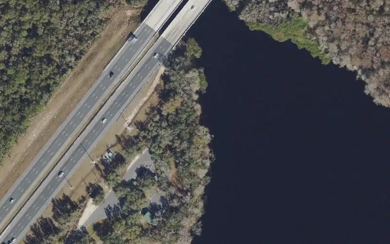 Aerial photo of the area around Withlacoochee State Forest - Silver Lake Day Use Area, Hernando County