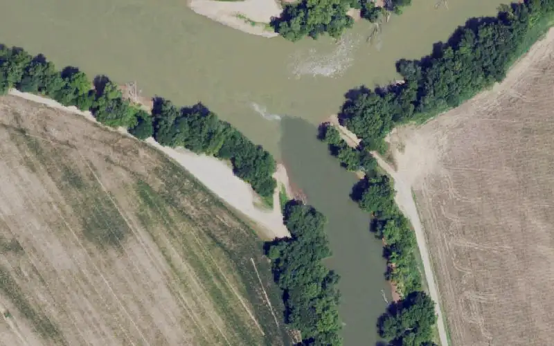 Aerial photo of the area around Woodbury Ramp, Butler County